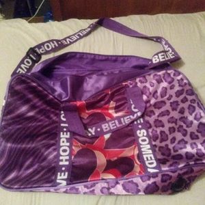 Purple duffle
